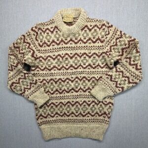 GAELTARRA County Mayo Handloomed Irish 100% Wool Sweater Mens 40 Shrink To 36